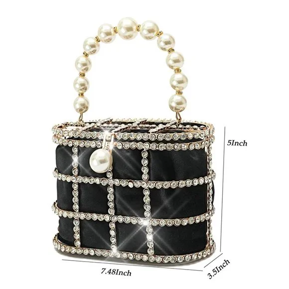 NEW Sparkling Bling Swarovski Crystal Pearl Clutch Purse Bag: + FREE Gif… - Picture 12 of 16